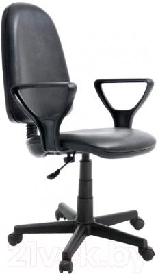 Кресло офисное Posidelkin Престиж Гольф (черный, кожзам)