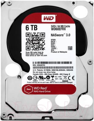 Жесткий диск Western Digital Red 6TB (WD60EFRX)