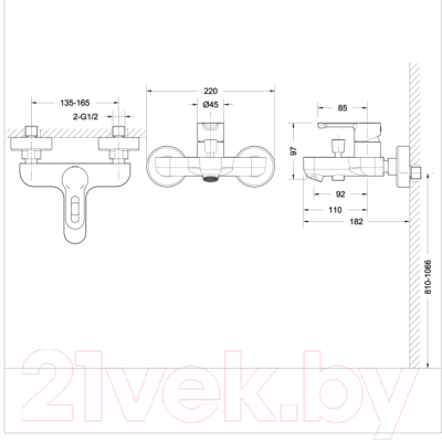 Смеситель Bravat Stream-D F637163-01