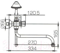 Смеситель Bravat Duo F6133186CP-LB