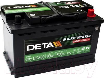 

Автомобильный аккумулятор Deta, Micro-Hybrid AGM DK800
