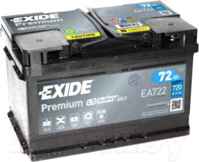 

Автомобильный аккумулятор Exide, Premium EA722