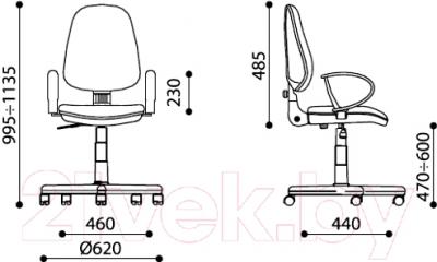 Кресло офисное Nowy Styl Comfort GTP Q (C-14) - размеры