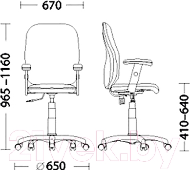 Кресло офисное Nowy Styl Point GTR Chrome (LS-17) - размеры