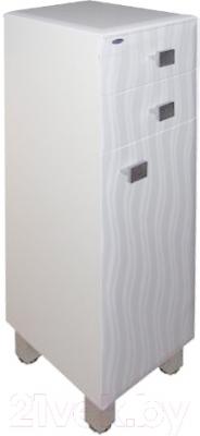Шкаф-полупенал для ванной Гамма 31.25 оФ2 (волна, правый)
