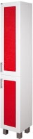 Шкаф-пенал для ванной Гамма 50.03 оФ2 (красные вставки, левый) - 