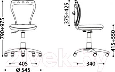 Кресло детское Nowy Styl Ministyle GTS Q (Dino) - размеры