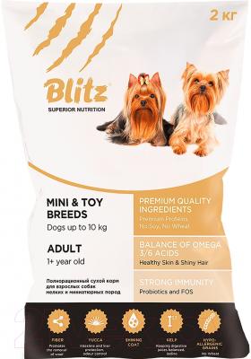 Сухой корм для собак Blitz Pets Adult Mini&Toy (2кг)
