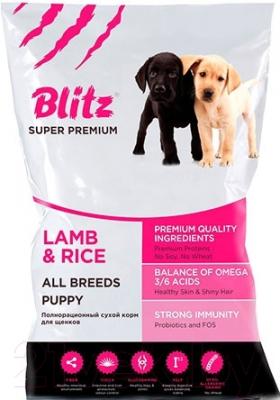 Сухой корм для собак Blitz Pets Puppy Lamb&RIice (15кг)