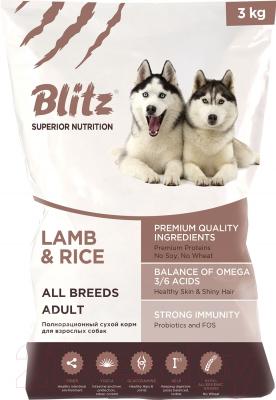 Сухой корм для собак Blitz Pets Adult Lamb&Rice (3кг)