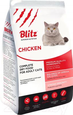 Сухой корм для кошек Blitz Pets Adults Cats Chiken (10кг)