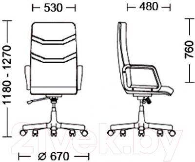 Кресло офисное Nowy Styl Senator Extra (SP-A 1.031) - размеры