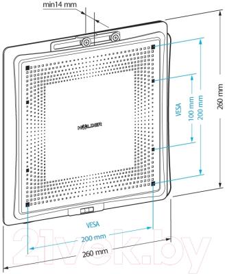 Кронштейн для телевизора Holder LCD-F2801М-B - схема, габариты