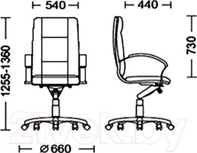 Кресло офисное Nowy Styl Star Steel Chrome (LE-A) - размеры