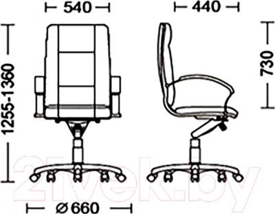 Кресло офисное Nowy Styl Star Steel Chrome (SP-J) - размеры