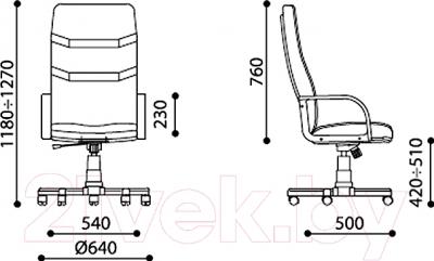 Кресло офисное Nowy Styl Minister Extra (LE-A 1.031) - размеры
