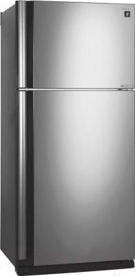 Холодильник с морозильником Sharp SJ-XE55PMSL