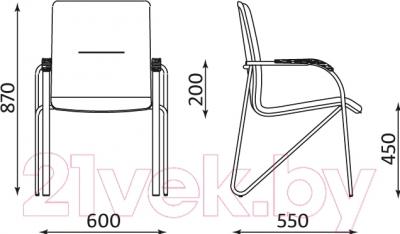 Стул офисный Nowy Styl Samba (V-18 1.031) - размеры
