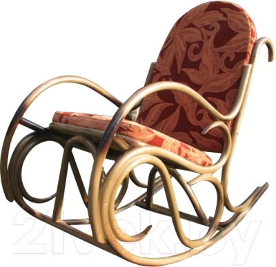 Кресло-качалка Черниговская  фабрика лозовых изделий Олимп (медовый, с подушкой)