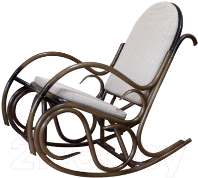 Кресло-качалка Черниговская  фабрика лозовых изделий Олимп (орех, с подушкой)