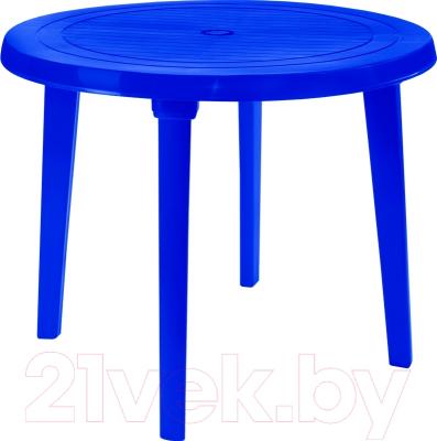 Стол пластиковый Алеана Круглый D90 (темно-синий)