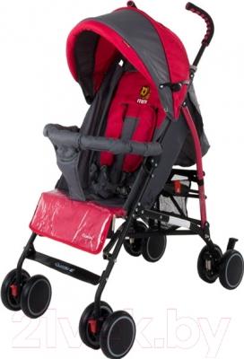 Детская прогулочная коляска Adamex Mini (красно-серый)