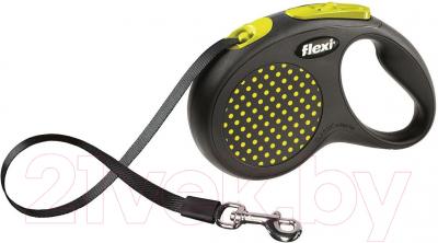 Поводок-рулетка Flexi Design FLX430 (M-L, желтый, ременной)