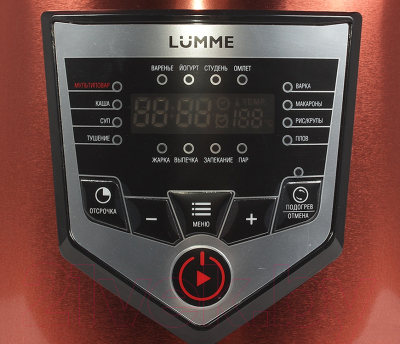 Мультиварка Lumme LU-1446 Chef Pro (черный/красный) - панель