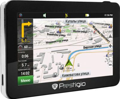 GPS навигатор Prestigio GeoVision 5766 (BT FM HD) - вид сбоку