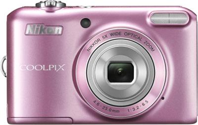 Компактный фотоаппарат Nikon Coolpix L28 Pink - вид спереди