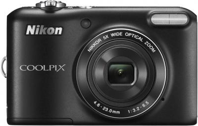 Компактный фотоаппарат Nikon Coolpix L28 Black - вид спереди