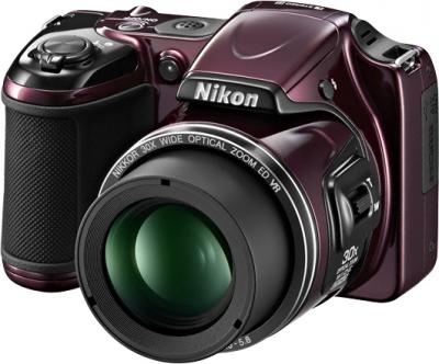 Компактный фотоаппарат Nikon Coolpix L820 Plum - общий вид
