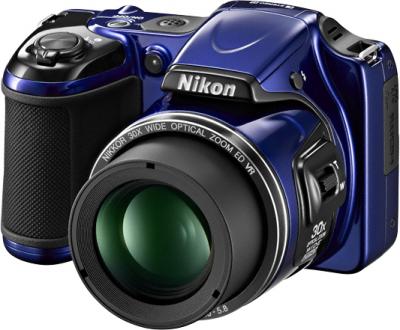 Компактный фотоаппарат Nikon Coolpix L820 Blue - общий вид