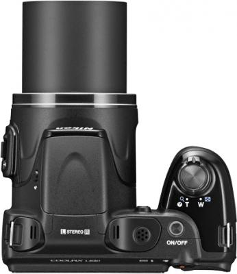 Компактный фотоаппарат Nikon Coolpix L820 Black - вид сверху