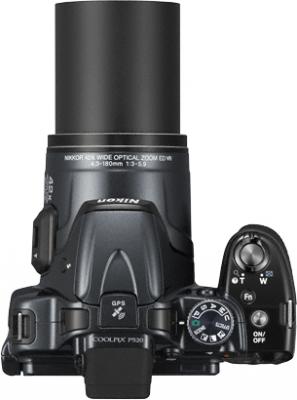 Компактный фотоаппарат Nikon Coolpix P520 Silver - вид сверху