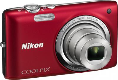 Компактный фотоаппарат Nikon Coolpix S2700 Red - общий вид