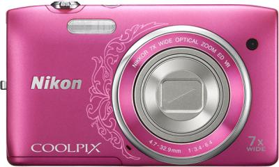 Компактный фотоаппарат Nikon Coolpix S3500 Pink Patterned - общий вид