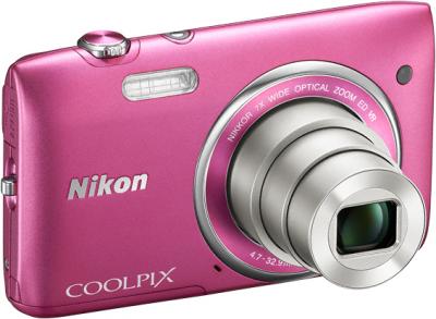 Компактный фотоаппарат Nikon Coolpix S3500 Pink - общий вид