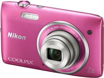 Компактный фотоаппарат Nikon Coolpix S3500 Pink - общий вид