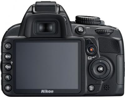 Зеркальный фотоаппарат Nikon D3100 Kit 18-55mm VR + 55-200mm VR - вид сзади