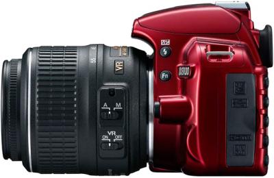 Зеркальный фотоаппарат Nikon D3100 Kit 18-55mm VR Red - вид сбоку
