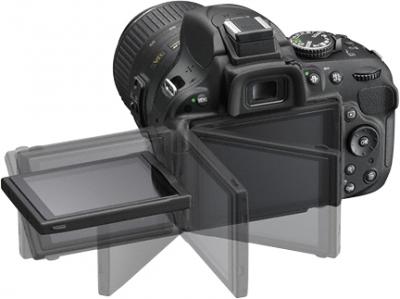 Зеркальный фотоаппарат Nikon D5200 Double Kit (18-55mm VR + 55-200mm VR) - поворотный экран
