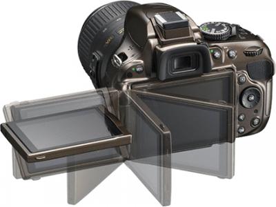 Зеркальный фотоаппарат Nikon D5200 Kit (18-55mm VR, бронзовый) - поворотный экран