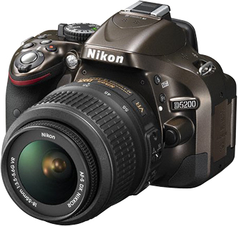 Зеркальный фотоаппарат Nikon D5200 Kit (18-55mm VR, бронзовый) - общий вид