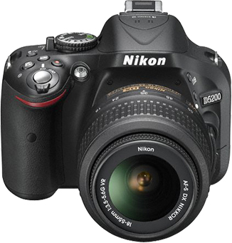 Зеркальный фотоаппарат Nikon D5200 Kit (18-55mm VR, черный) - общий вид