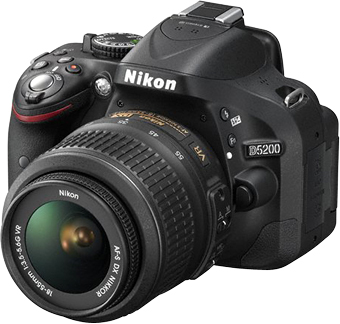 Зеркальный фотоаппарат Nikon D5200 Kit (18-55mm VR, черный) - общий вид