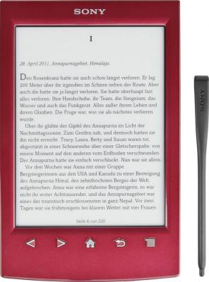 Электронная книга Sony PRS-T2RC (Red) - со стилусом