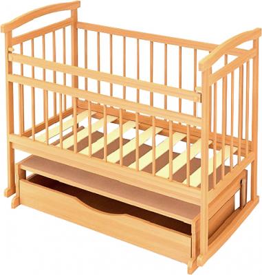 Детская кроватка Бэби Бум Аленка-3 (Бук) - крышка над ящиком не предусмотрена