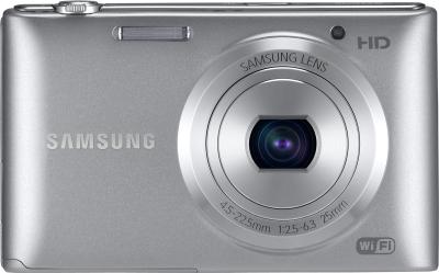 Компактный фотоаппарат Samsung ST150F Silver (EC-ST150FBPSRU) - вид спереди