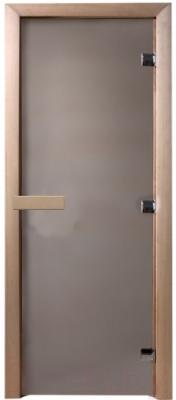 Стеклянная дверь для бани/сауны Doorwood 700x1900 (стекло матовое, осина)